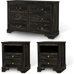 Farmhouse 3 Pieces Bedroom Set