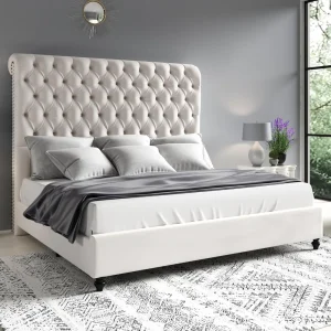 60" High Bed Frame with Sled Headboard